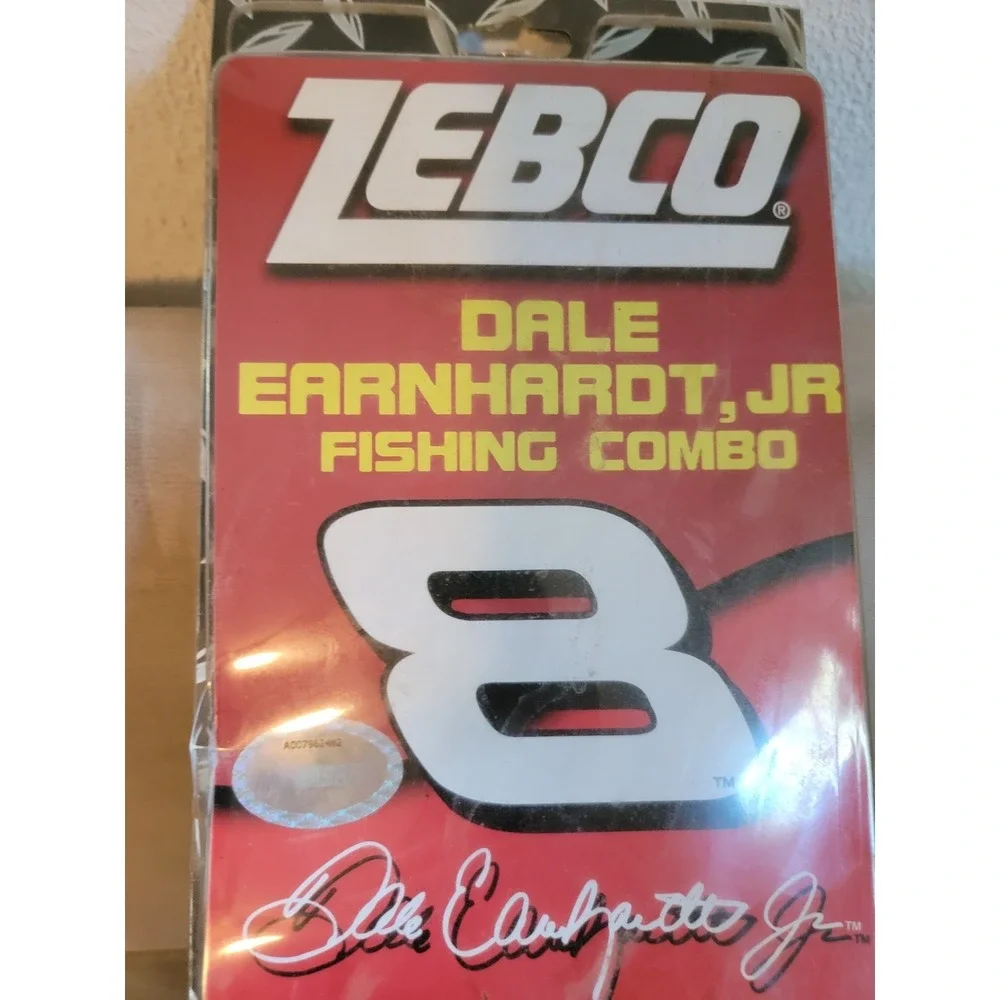 Dale Earnhardt Jr. Zebco Fishing‎ Combo Reel Pole Tackle Box NASCAR NIB 2004